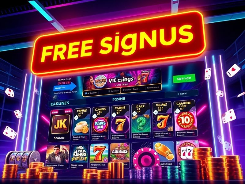 Discover top online casinos offering free signup bonuses for new players. Get expert insights, compare no-deposit promotions, and find合法 gambling options to maximize your casino experience.
